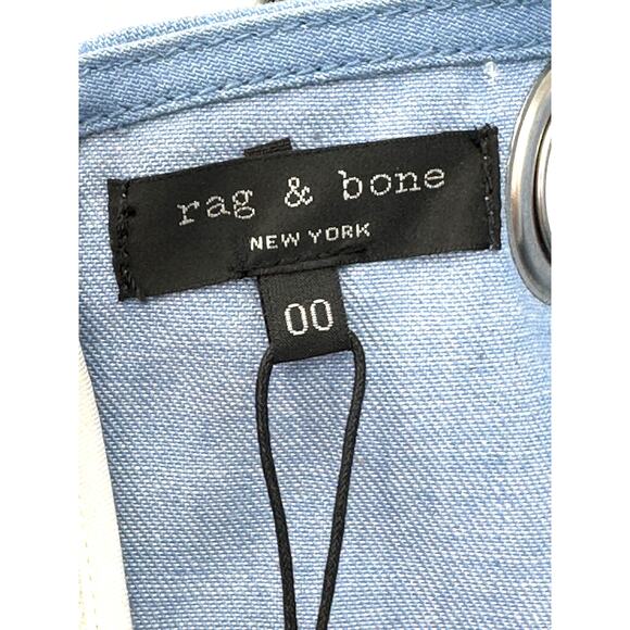 Rag & Bone Suffolk Mini Dress in Pale Blue 00 ($395) - Picture 9 of 12